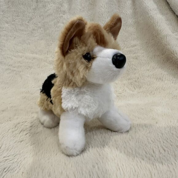 Douglas Cuddle Toys Shorty Corgi Tri Color Realistic Dog 7" Stuffed Animal Plush - Picture 1 of 7